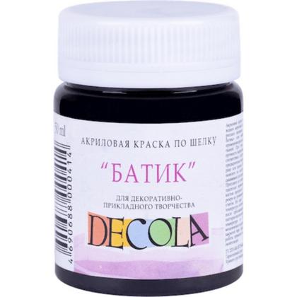 Краска акриловая по шелку перламутровая "Декола" 810 черная, 50 мл., банка