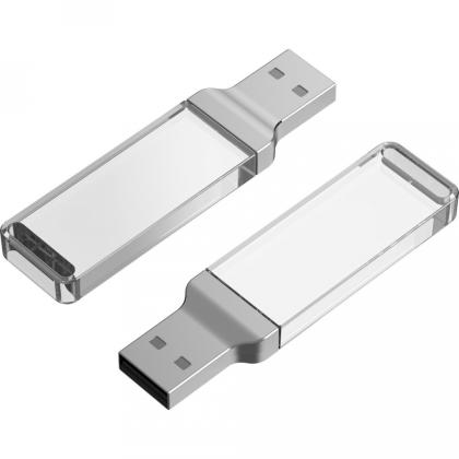 Карта памяти USB Flash 2.0 16 Gb ZC-005, пластик, метал, серебристый/синий
