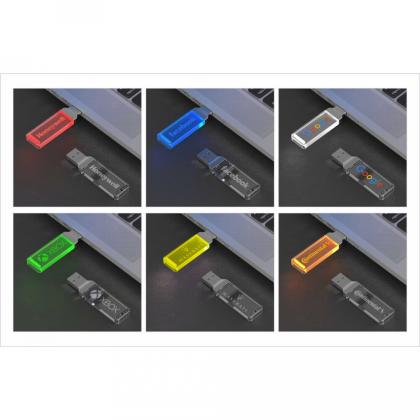 Карта памяти USB Flash 2.0 16 Gb ZC-005, пластик, метал, серебристый/синий