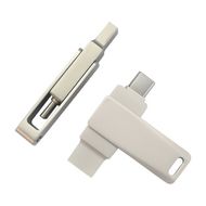 Карта памяти USB Flash 3.0 32 Gb СК-046 TypeA/TypeC Dual, метал, серебристый