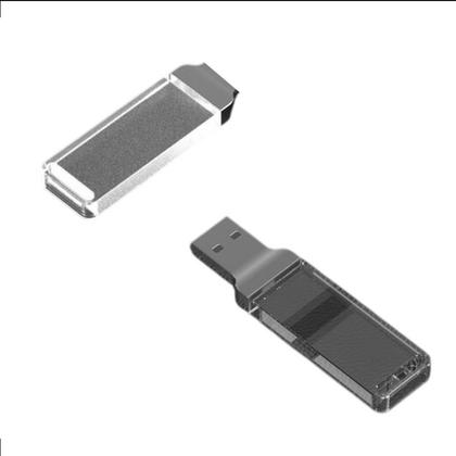 Карта памяти USB Flash 2.0 16 Gb ZC-005, пластик, метал, серебристый/белый