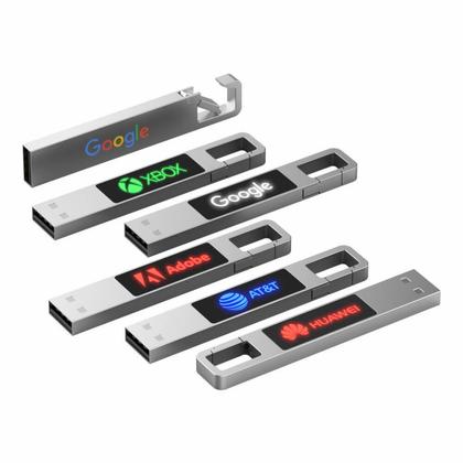 Карта памяти USB Flash 2.0 16 Gb ZC-010, метал, серебристый/красный