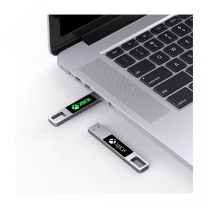 Карта памяти USB Flash 2.0 16 Gb ZC-010, метал, серебристый/красный