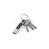 Карта памяти USB Flash 2.0 16 Gb ZC-010, метал, серебристый/синий