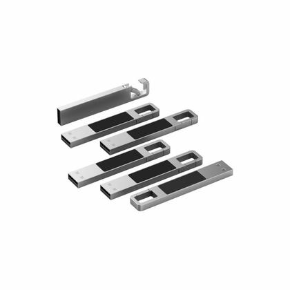 Карта памяти USB Flash 2.0 16 Gb ZC-010, метал, серебристый/белый