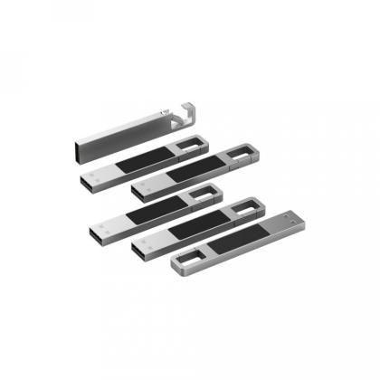 Карта памяти USB Flash 2.0 16 Gb ZC-010, метал, серебристый/белый