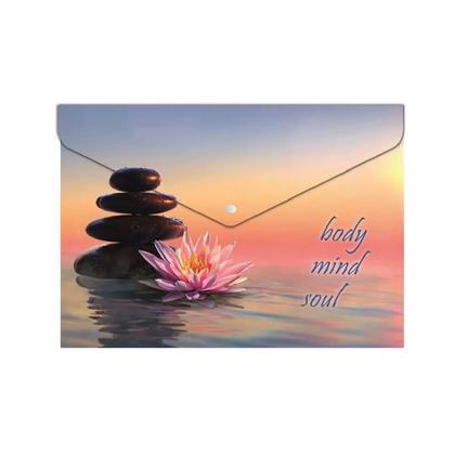 Папка конверт на кнопке А4 "Zen" разноцветный