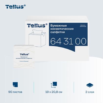 Салфетки Tellus Премиум для лица белые, 90шт/упак, в кубе