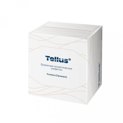 Салфетки косметические Tellus Премиум, 90шт./уп., в кубе