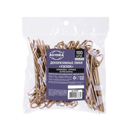 Пика узелок 9 см, бамбук 100 шт./упак