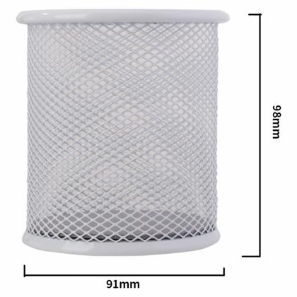 Карандашница "Deli" метал., сетка, кругл., ассорти пастель