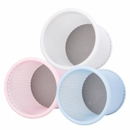 Карандашница "Deli" метал., сетка, кругл., ассорти пастель