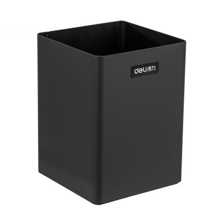 Карандашница "Deli" метал., квадр., черный