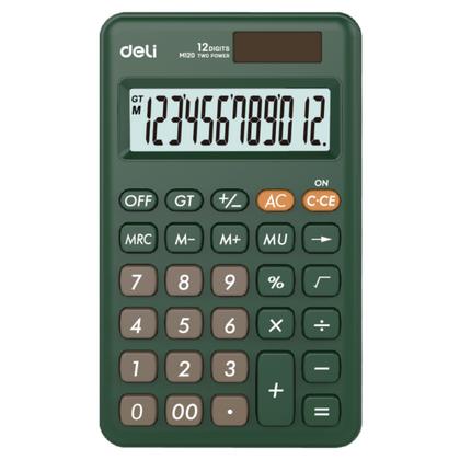 Кальк. карм. 12р. M120 Deli Easy зеленый, пласт., 115*68*10 мм