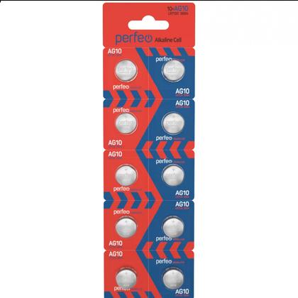 бат_гальв. эл-т щел. (алкал.) 1,5V Perfeo AG10 (389A) LR1130 LR54 10BL