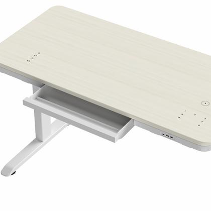 Стол с электроприводом двухмоторный AOKE AK-GT09-YZB2-S, цвет белый/береза (AOKE HOME WOOD)