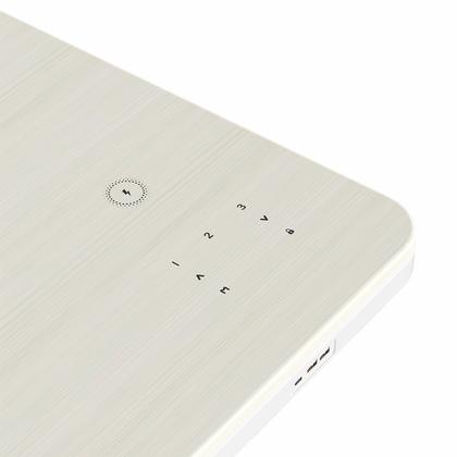 Стол с электроприводом двухмоторный AOKE AK-GT09-YZB2-S, цвет белый/береза (AOKE HOME WOOD)