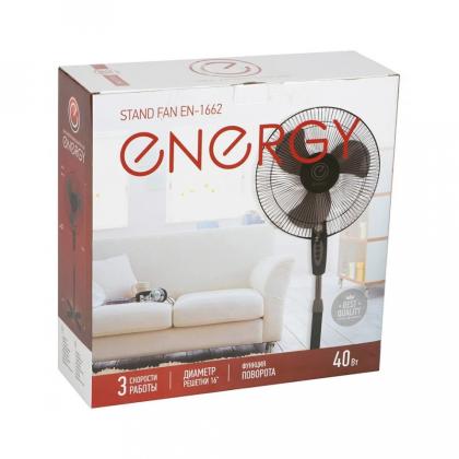 электровентилятор напольный Energy ELEGANCE EN-1662, черный (40 Вт) 