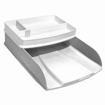 Подставка д/канц.мелочей “Autentik”, пласт., 3 дел., белый