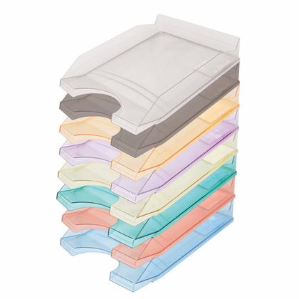 модуль горизонтальный "Office Products" пласт., прозрачный серый