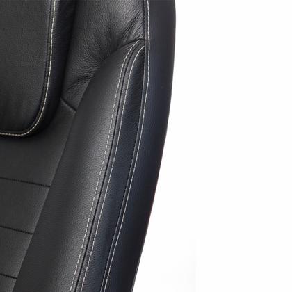 Кресло д/руководителя Бюрократ T-9923WALNUT нат. кожа, слоновая кость, крестов. металл/дерево