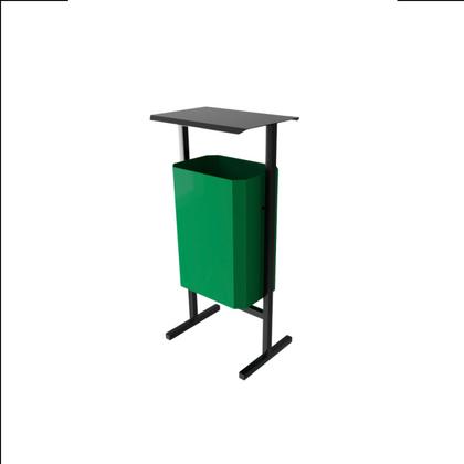 Урна уличная д/мусора 35л СТАНДАРТ метал., зелёный