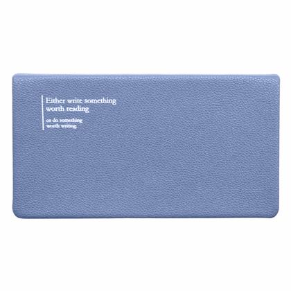 Еженедельник датир. А6 160*90 мм, 128 стр., тонир., лин. "Prague" мягк. обл. кожзам., серо-синий 2026