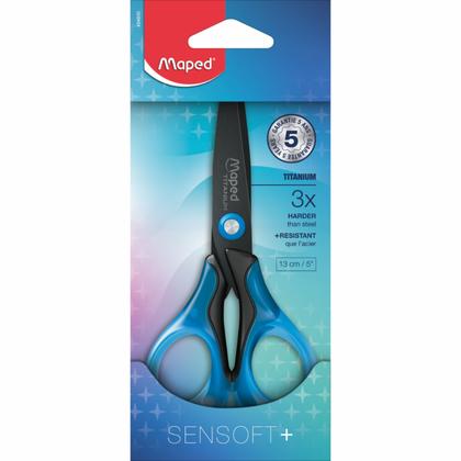 Ножницы 13 см "Sensoft" ассорти, блистер