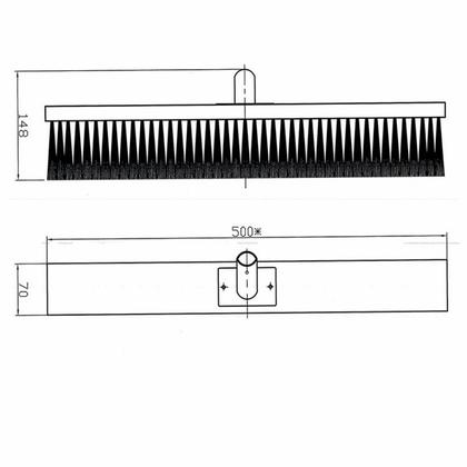 Щетка-швабра для пола бытовая деревянная 50*7*14,8см