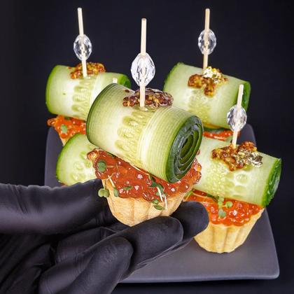 Пика кристалл прозрачный 9 см, бамбук 100 шт./упак