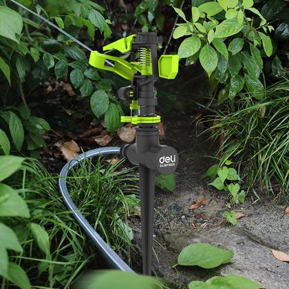 Распылитель "Deli" 3/4 EDL581302A", импульсный, на пласт. пике, черный/зеленый