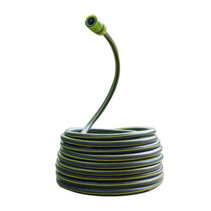 Шланг поливочный Deli GS EDL8072E-30 5/8" 30 м, 4-х слойный, серый/зеленый