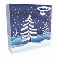Салфетки бумажные Veiro 33*33см с рисунком Шары на елке сервировочные, 20шт