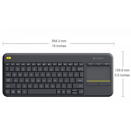 комп. клавиатура (беспроводная) Logitech Wireless Touch Keyboard K400 plus