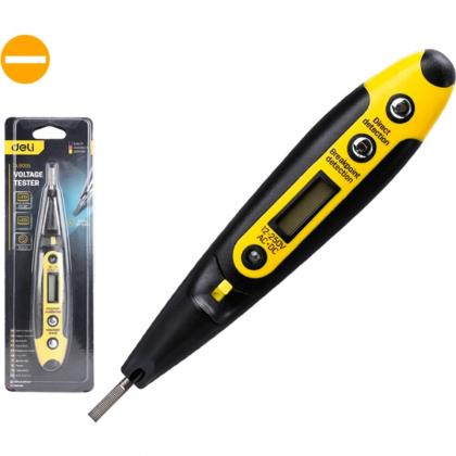 Тестер напряжения Deli YS EDL8005 12-250 В, желтый/черный