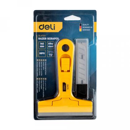 Скребок Deli YS EDL4723 145 мм, ширина лезвия 100мм, лезвия 10 шт в комплекте