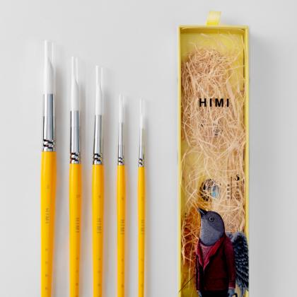Кисть "Himi Little Bird" синтетика, 5 шт, розовый