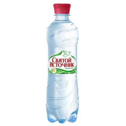 Вода питьевая "Святой Источник" газир., 0,5 л., пласт. бутылка