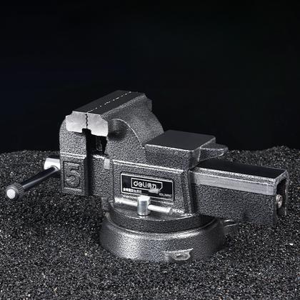 Тиски стальные поворотные с наковальней Deli YS EDL2905Z 5"-125мм