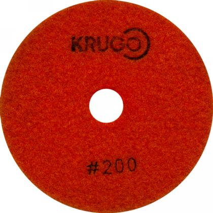 Круг алмазный по керамике Krugo гибкий, шлифовальный, 100 мм, сухой