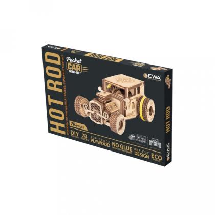 Конструктор 3D "Хот Род", механический, деревянный