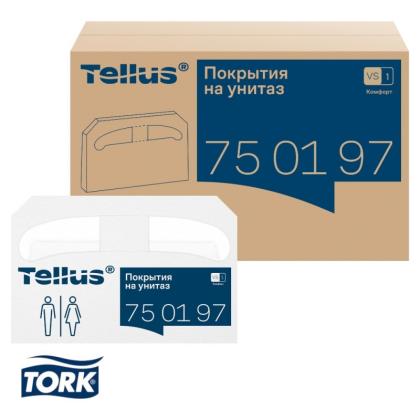Покрытия бумажные индивидуальные на унитаз Tellus Комфорт 1/2 сложение, 250 шт/упак, VS1