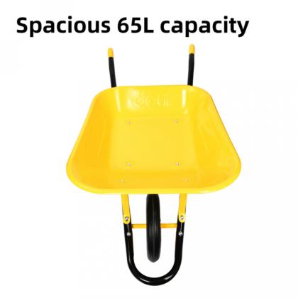 Тачка строительная Deli YS EDL437065 65л, 130кг, 1 пневмоколесо, 14"х4.00
