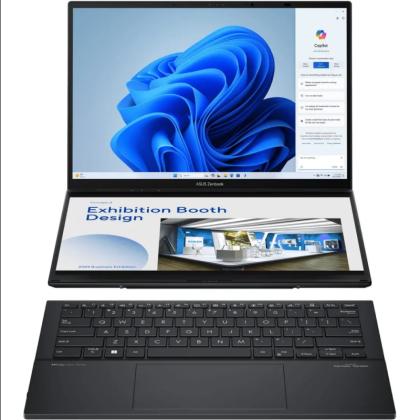 Ноутбук ASUS Zenbook Duo/ UX8406CA-QL080W/ U7-255H/ 14 FHD OLED 16:10 400nits 120HZ Touch/ UMA/ 16GB/ 1TB/ W11H/ noODD/ Basalt Gray ноутбук
