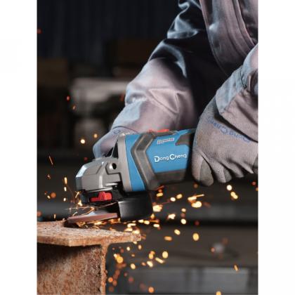 Шлифмашина угловая "DongCheng" аккум., бесщеточная 20В, 1000Вт, аккум. 6.0Ач*2, з/у 4А, тип H2K