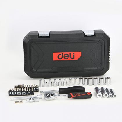 Набор инструмента 1/4" Deli RS EDQ41043, 43 предмета