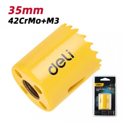 Коронка биметаллическая Deli YS EDH-SKK035-E1 35х38 мм, М14