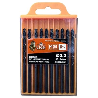 Сверло по металлу M-Lion MHD326510P 3,2х65 мм, 10 шт/упак