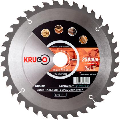 Диск пильный Krugo 250*30 мм, 36Т