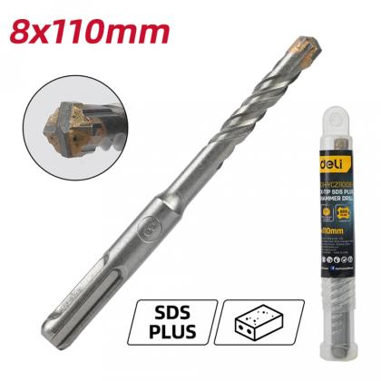 Бур по бетону Deli YS EDH-YCZ11008-E1 8x110 мм, X-Tip, SDS-PLUS